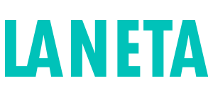 logo tipográfico de La Neta: LANETA, en verde